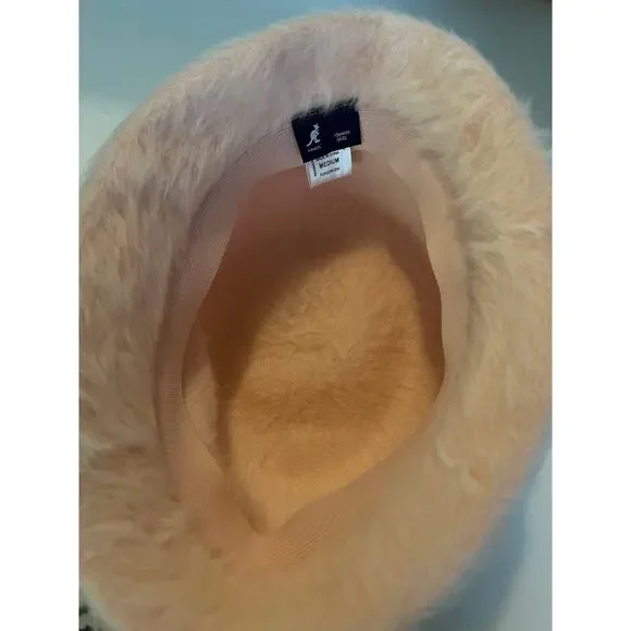 Kangol Furgora Bin Bucket Hat MED Soft Pink Fuzzy HipHop Streetwear - Picture 4 of 6